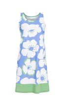 Floral Design Sleepshirt - Bright Blue