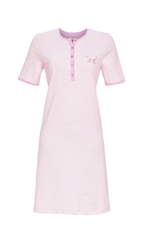 Button Placket Nightdress - Orchid