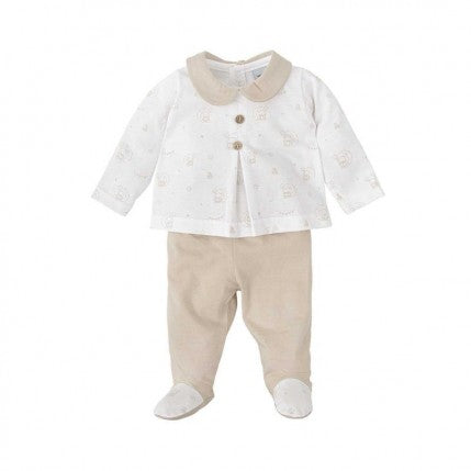 Knitted Babygrow - Camel