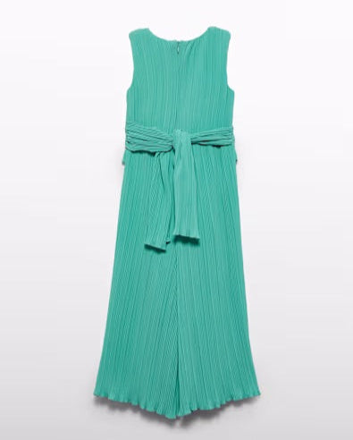 Pleated Gauze Jumpsuit - Aloe