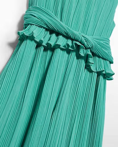 Pleated Gauze Jumpsuit - Aloe