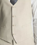 Mario Mix & Match Slim Fit Waistcoat - Stone