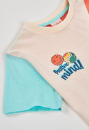 Two Tone T-Shirt - Coral