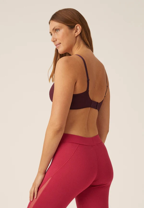 Side Smoother Soft Mould Bra - Plum