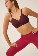 Side Smoother Soft Mould Bra - Plum