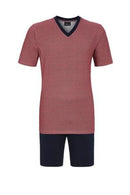 V Neck Shorty Pyjama - Pomegranate