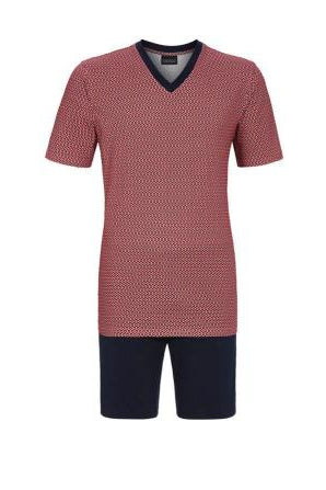 V Neck Shorty Pyjama - Pomegranate