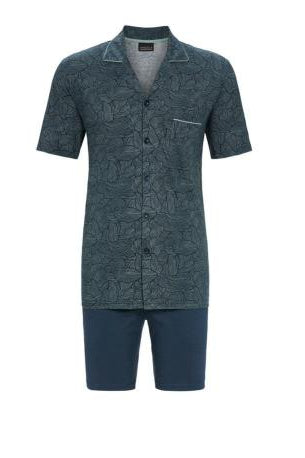 Button Through Shorty Pyjama - Anthracite