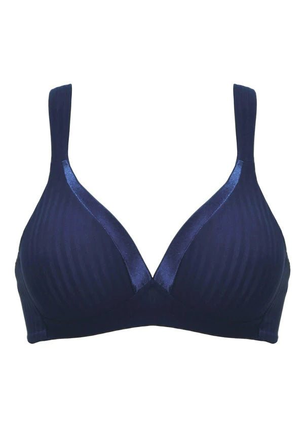 Padded Non Wire Mould Bra - Navy