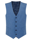 Tapered Fit Peppe Waistcoat - Air Force Blue