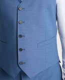 Tapered Fit Peppe Waistcoat - Air Force Blue