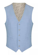 Tapered Fit Peppe Waistcoat - Light Blue