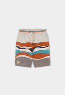 Flame Bermuda Shorts - Beige