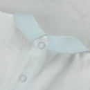 Pleated Yoke & Toy Romper - Pale Blue