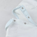 Pleated Yoke & Toy Romper - Pale Blue