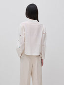 Shirt with Flowers - Cream