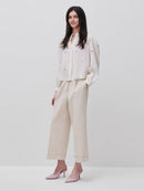 Shirt with Flowers - Cream