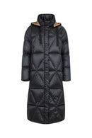 Down Coat - Black/camel