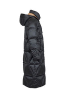 Down Coat - Black/camel