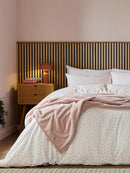 Leaf Sprig Cotton Rich Duvet Cover Set - Pink