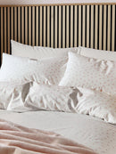 Leaf Sprig Cotton Rich Duvet Cover Set - Pink