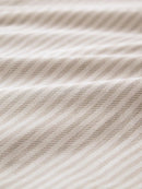 Twill Stripe Cotton Rich Duvet Cover Set - Linen