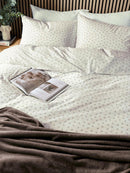 Leaf Sprig Cotton Rich Duvet Cover Set - Chocolate