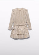 Pleated knit skirt set - Oat