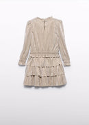 Pleated knit skirt set - Oat