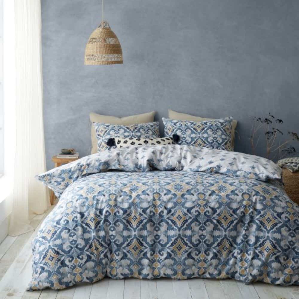 Inara Ikat Duvet Cover Set - Indigo