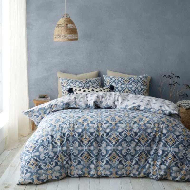 Inara Ikat Duvet Cover Set - Indigo