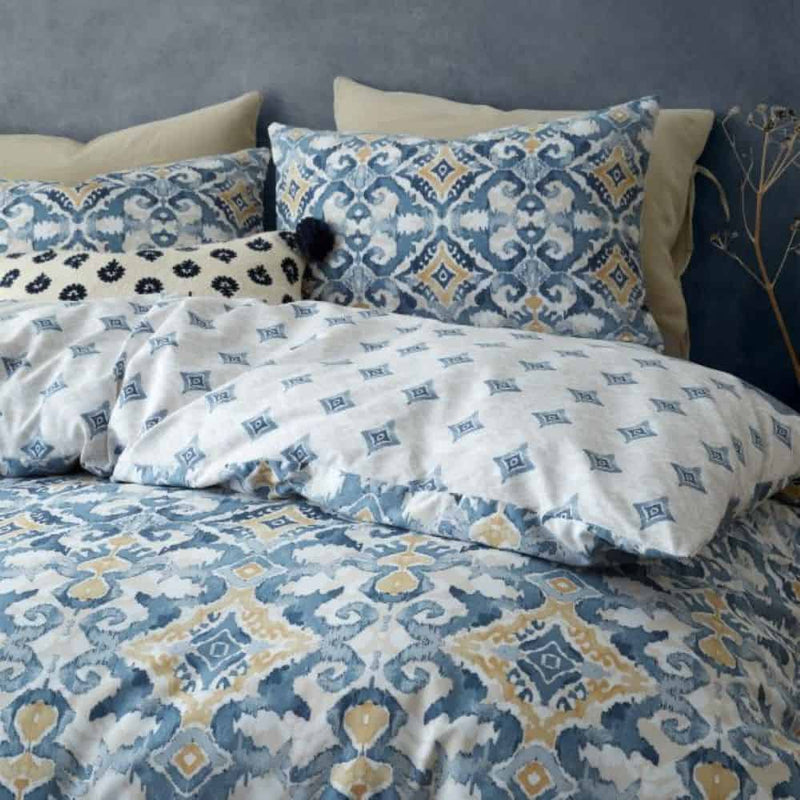 Inara Ikat Duvet Cover Set - Indigo