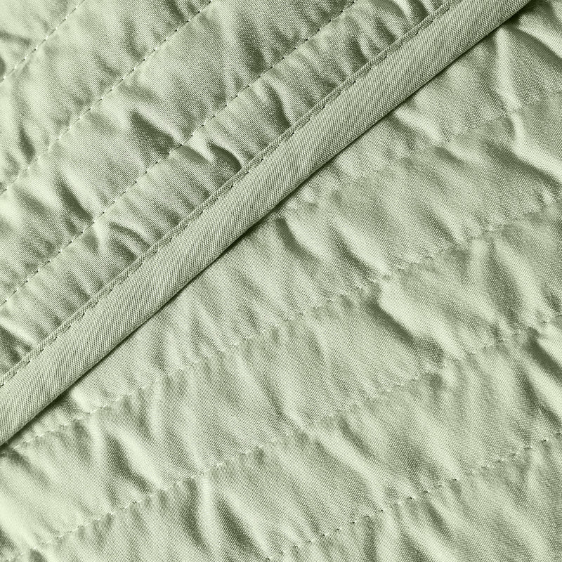 Quilted Lines Bedspread 220x230cm - Sage