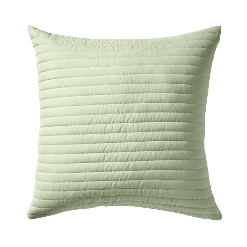 Quilted Lines Filled Cushion 55x55cm - Sage