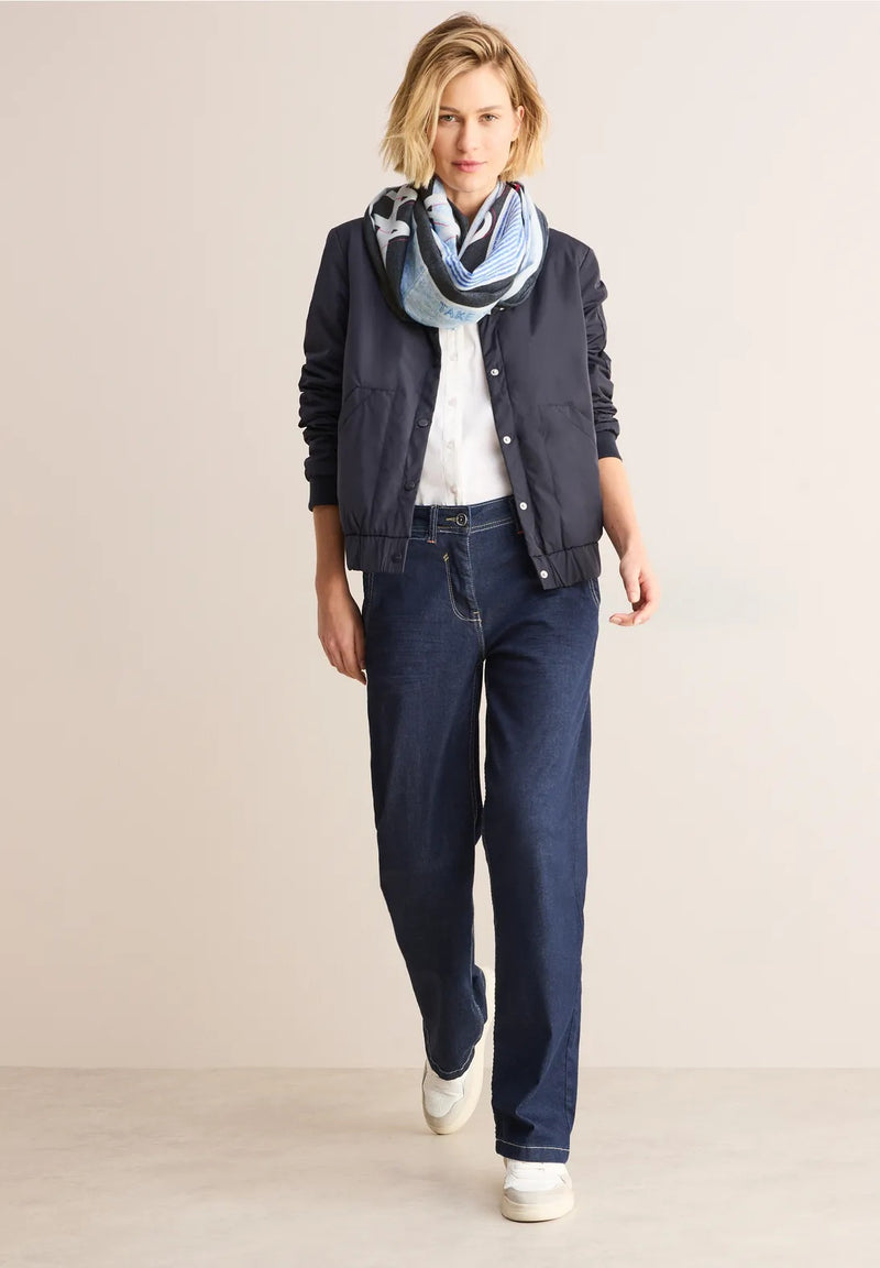 Cozy Print Loop Scarf - Universal Blue