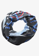 Cozy Print Loop Scarf - Universal Blue