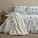 Carved Faux Fur Throw - Cream