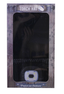 Rechargeable LED Torch Hat - Black