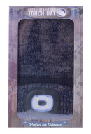 Rechargeable LED Torch Hat - Navy