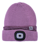 Rechargeable LED Torch Hat - Mauve