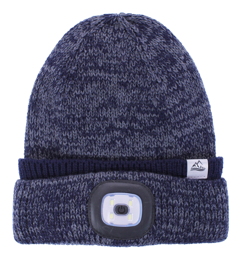 Rechargeable LED Torch Hat - Navy