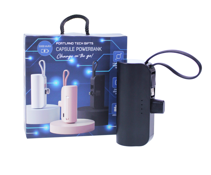 Mini Capsule Powerbank - Black