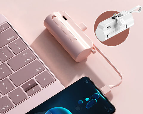 Mini Capsule Powerbank - Pale Pink