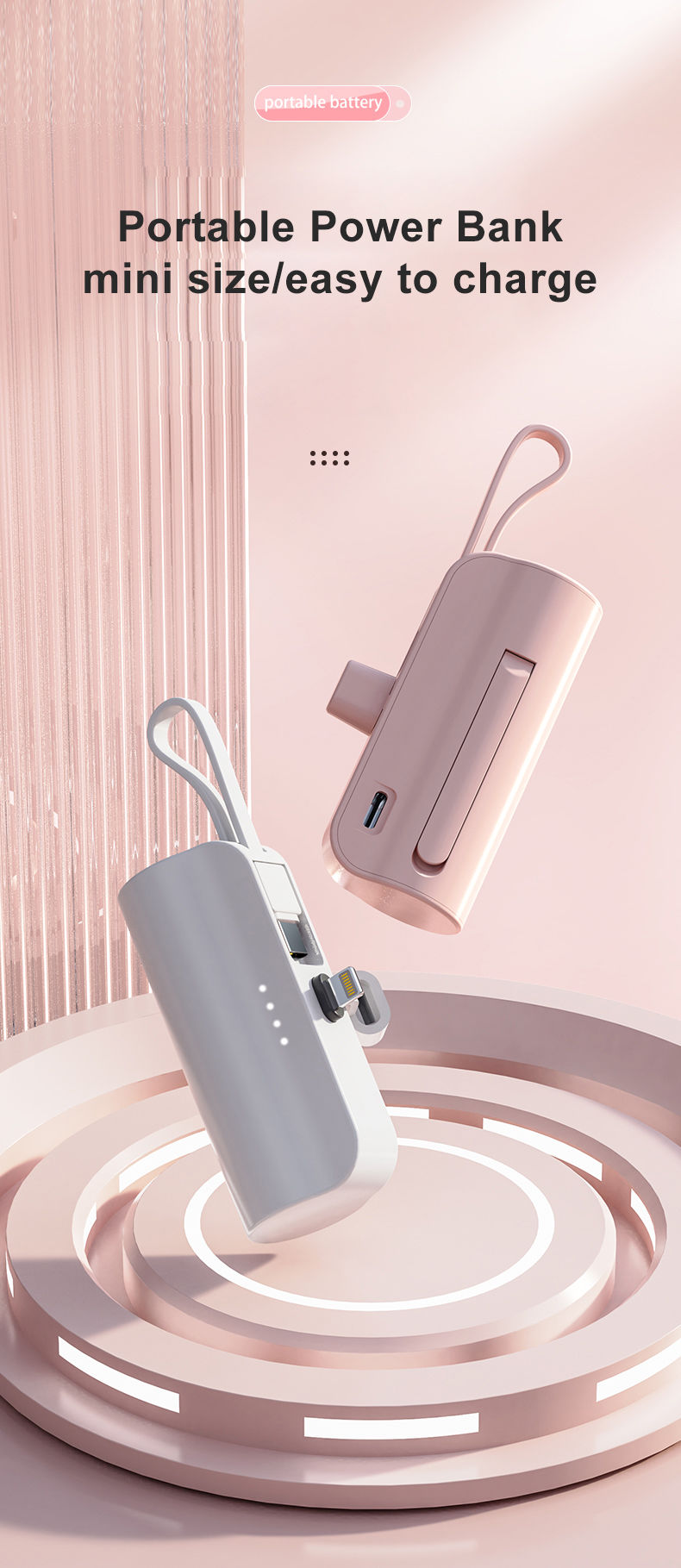 Mini Capsule Powerbank - White