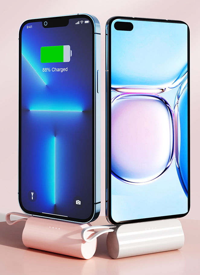 Mini Capsule Powerbank - Pale Pink