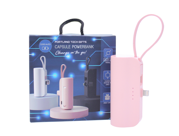 Mini Capsule Powerbank - Pale Pink
