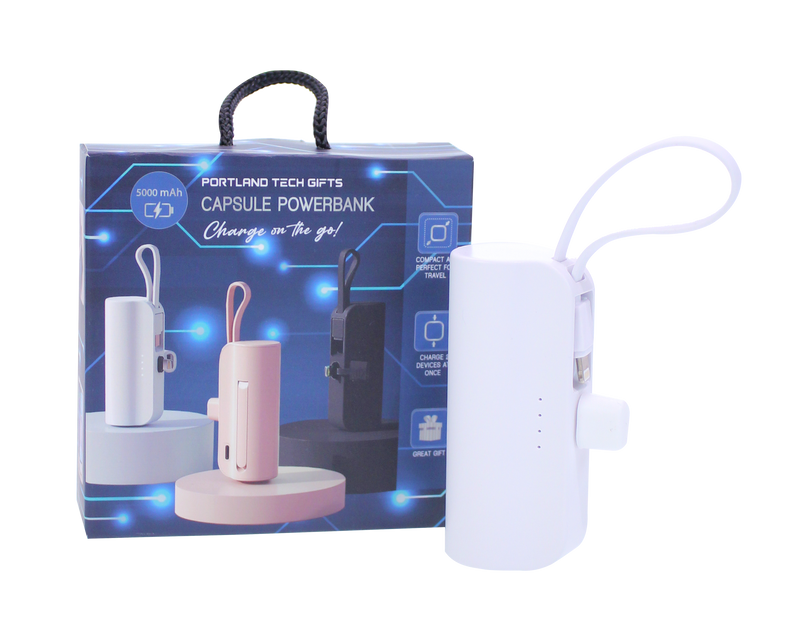 Mini Capsule Powerbank - White