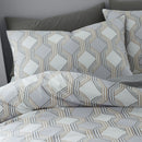 Atticus Geometric Duvet Cover Set - Grey