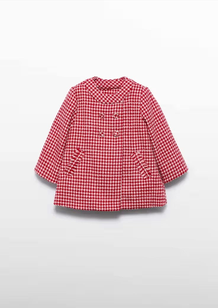 Plaid coat mini - Red
