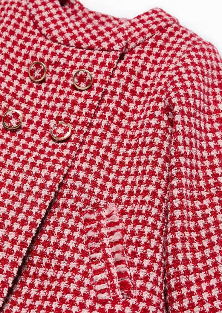 Plaid coat mini - Red